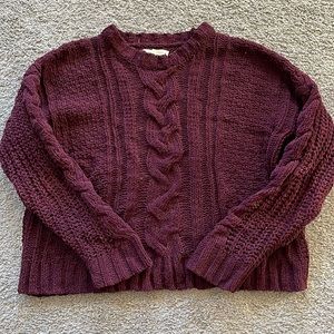 Maroon Knit Sweater, Aeropostale Size XS